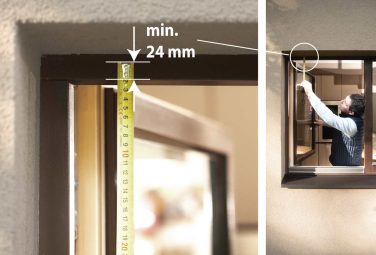 4. Measure the window opening height (H) as shown